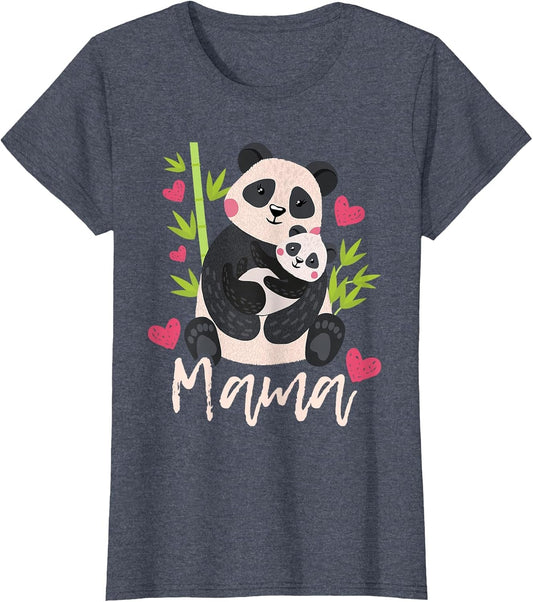 Cute Mama Panda with Baby Panda