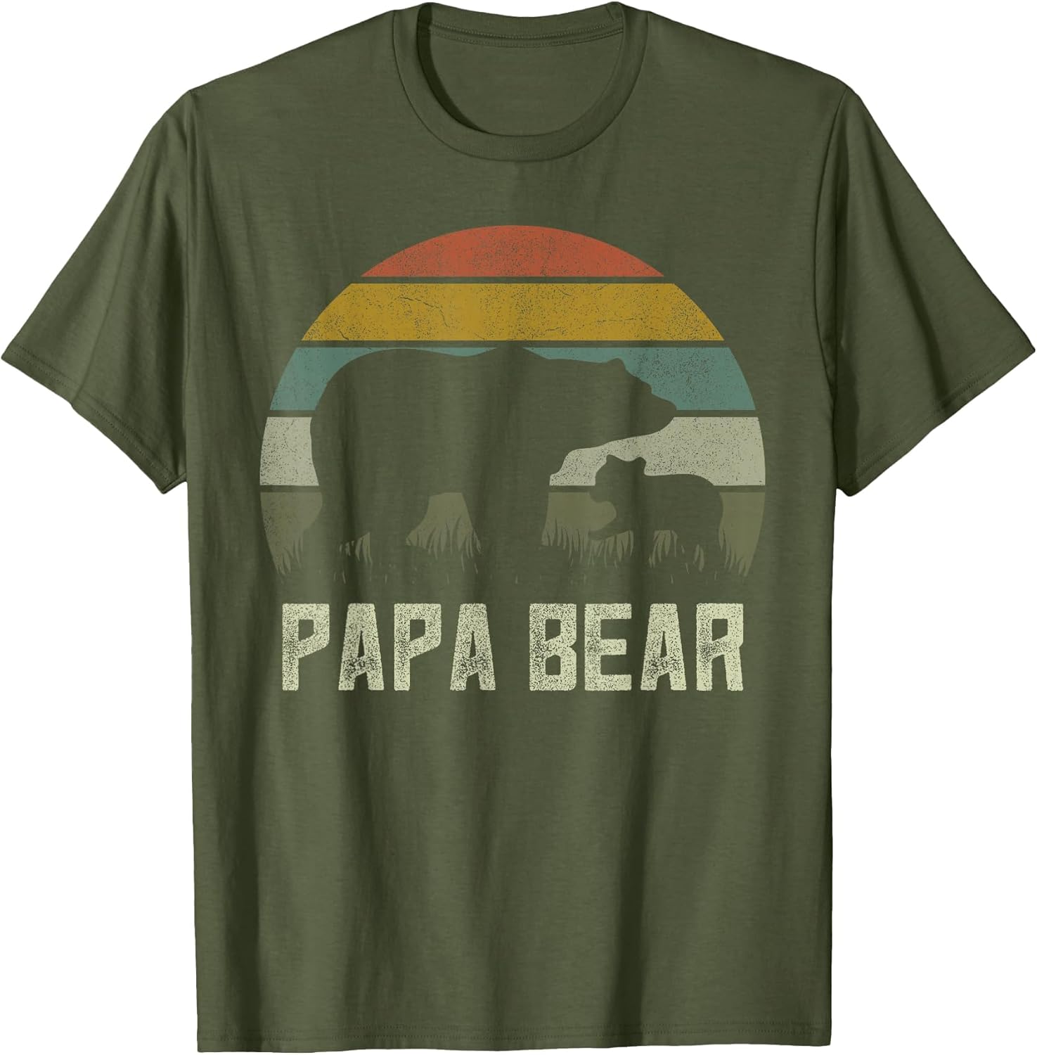 Funny Papa Bear Shirts, Cub 1 Kid Fathers Day Grandpa