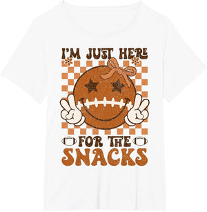 I'm Just Here for The Snacks Football Retro Game Day Girls