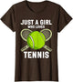 Just a Girl who Loves Tennis Player Funny Tennis Kids Girls