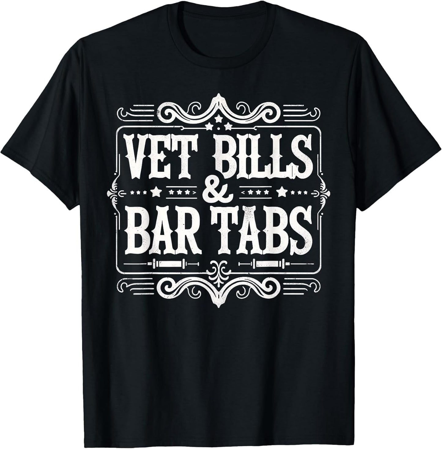 Vet Bills and Bar Tabs Funny Vintage Horse Lovers Art