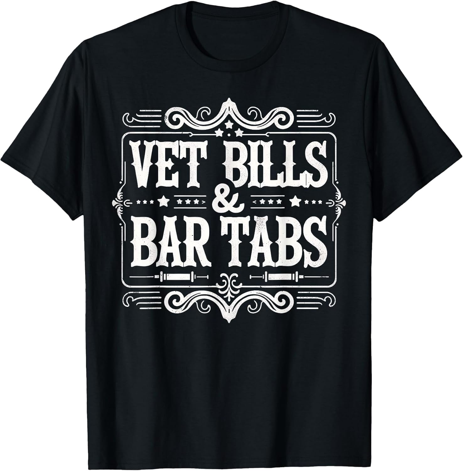 Vet Bills and Bar Tabs Funny Vintage Horse Lovers Art