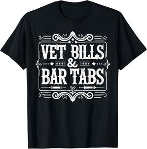 Vet Bills and Bar Tabs Funny Vintage Horse Lovers Art