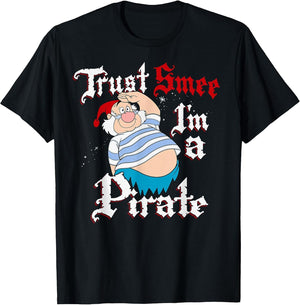 Disney Peter Pan Trust SMEE I'm A Pirate Salute , Men, Black, X-Large