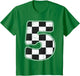 Kids Birthday Boy 5 Five Race Car 5th Birthday Racing Car Flag