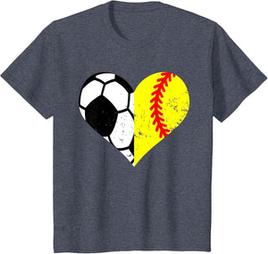 Soccer Softball Heart Funny Soccer Softball Mom