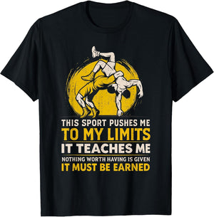 Wrestling Motivation Earn It Sports Mindset Funny Wrestler