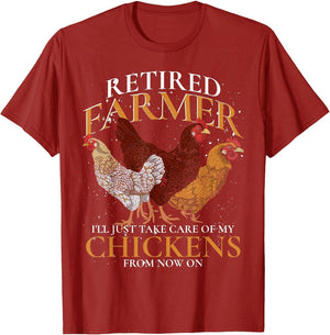 Pensioner Farmer Farm Animal Retirement Farmer Funny Chicken