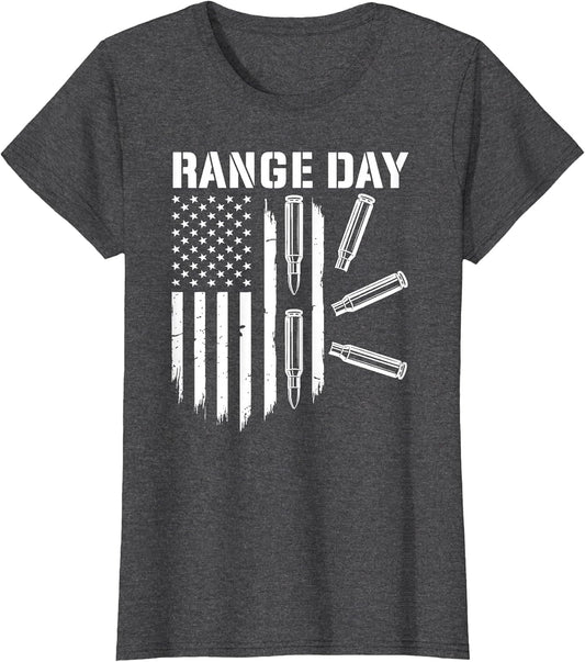 Military Rifle Range Day American Flag Bullet Semi Automatic