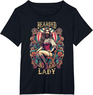 Funny Bearded Lady Costume Vintage Circus Carnival Party