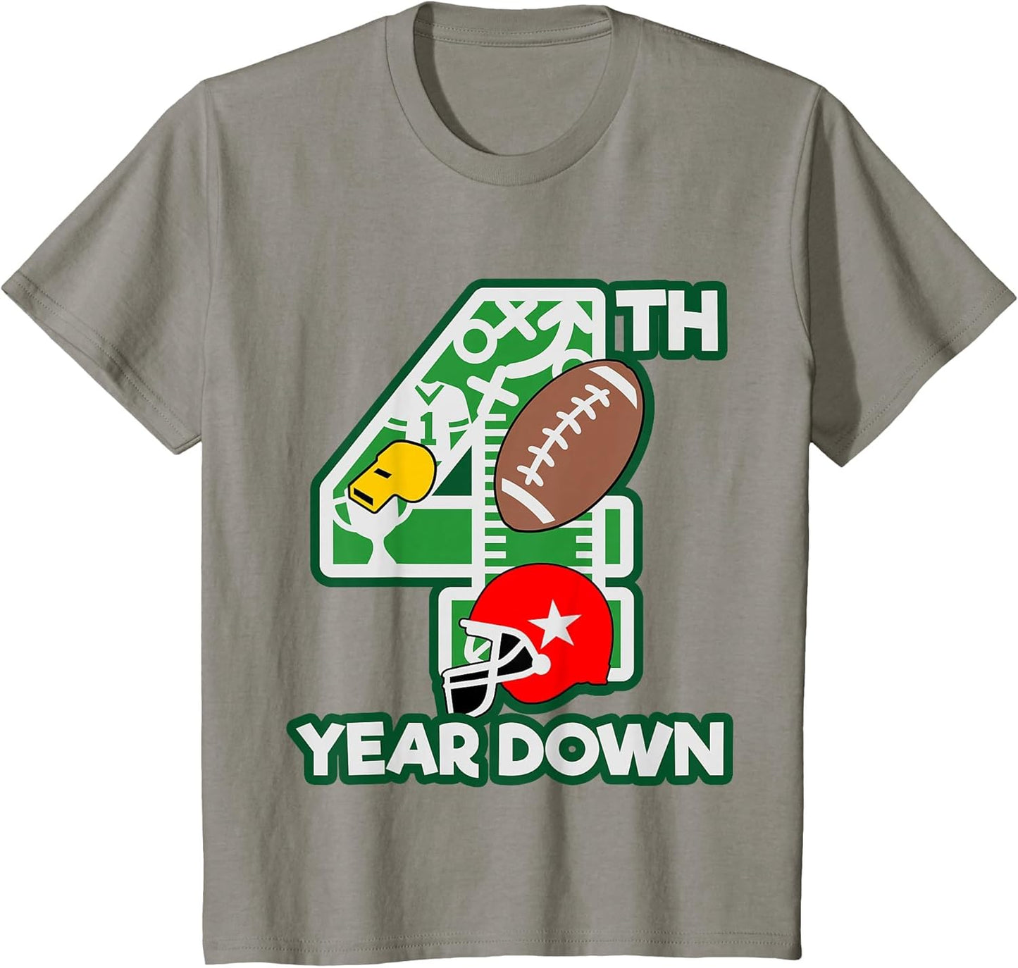4th Birthday Football Theme Party Shirt 4 Year Old boy Girl