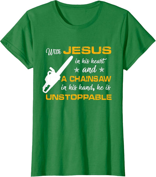 with Jesus in His Heart Chainsaw in His Hand Chainsaw Man