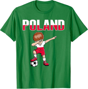 Dabbing Soccer Boy Poland Soccer Fans Jersey Polish Football