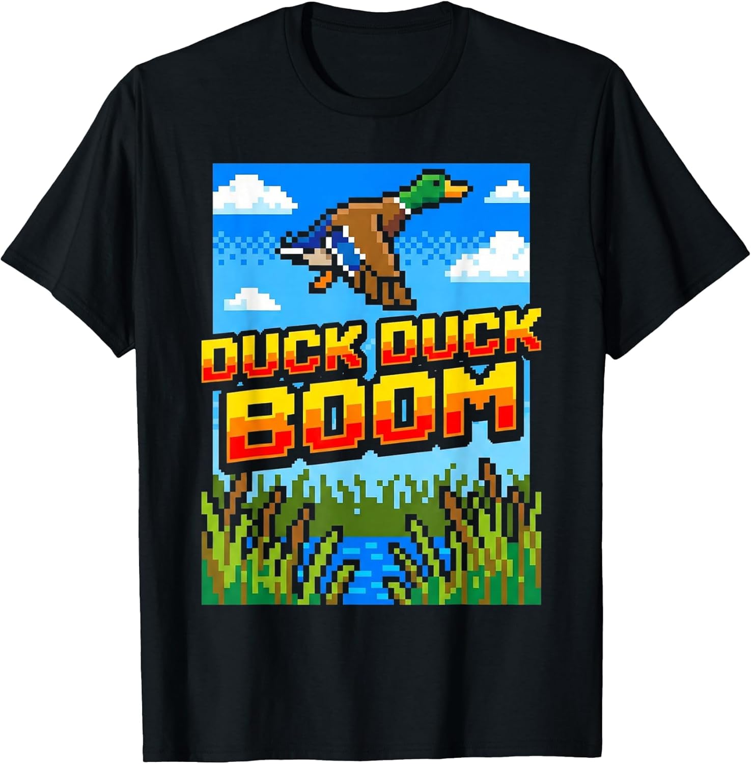 Funny Duck Hunting Pixel Art Retro Gamer 8-Bit Arcade Boom