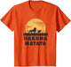 Disney The Lion King Hakuna Matata Crew Sideview Silhouettes , Youth, Orange, Medium