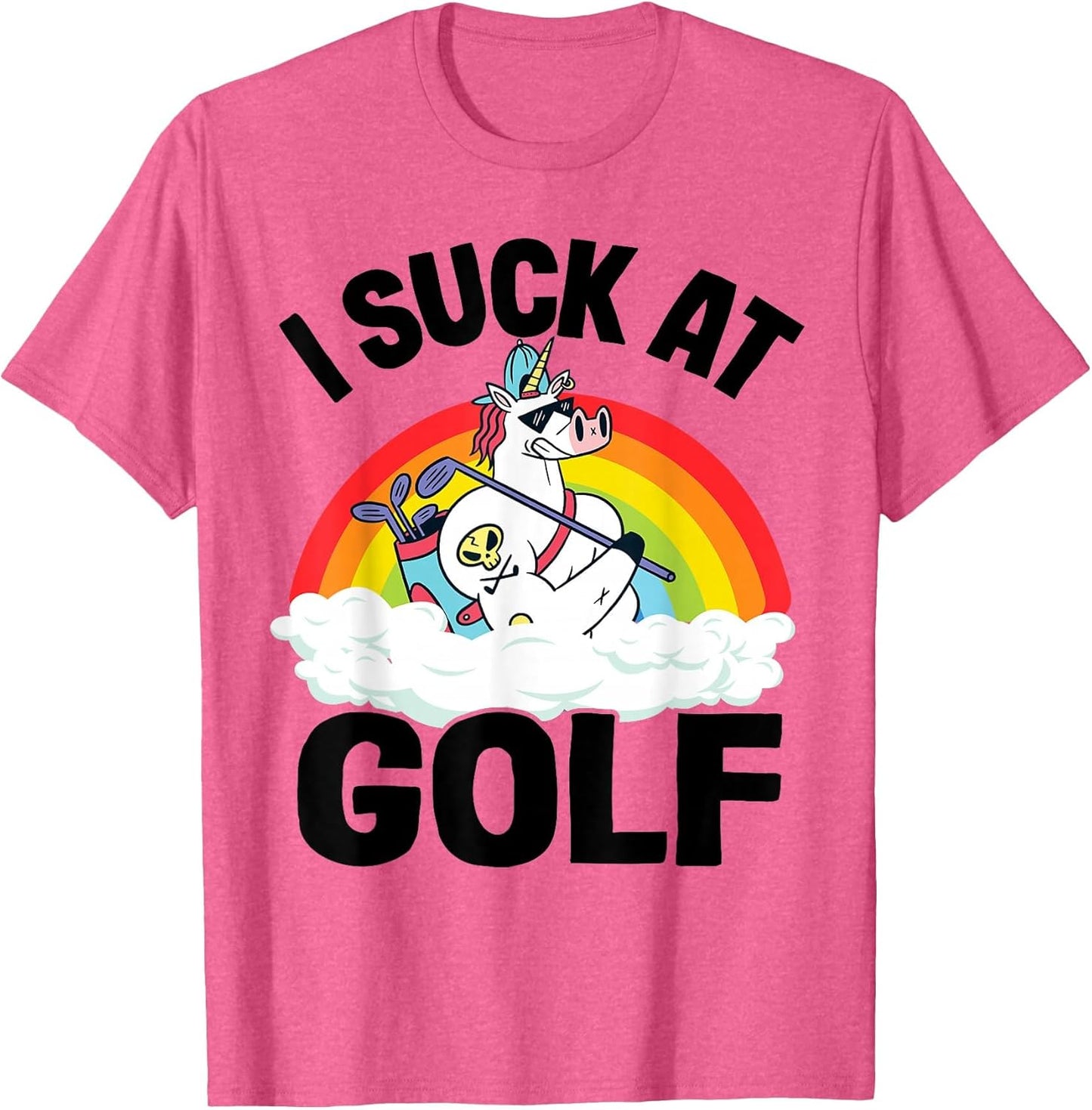 I Suck at Golf Funny Golf Loser Unicorn Sarcastic Golfing