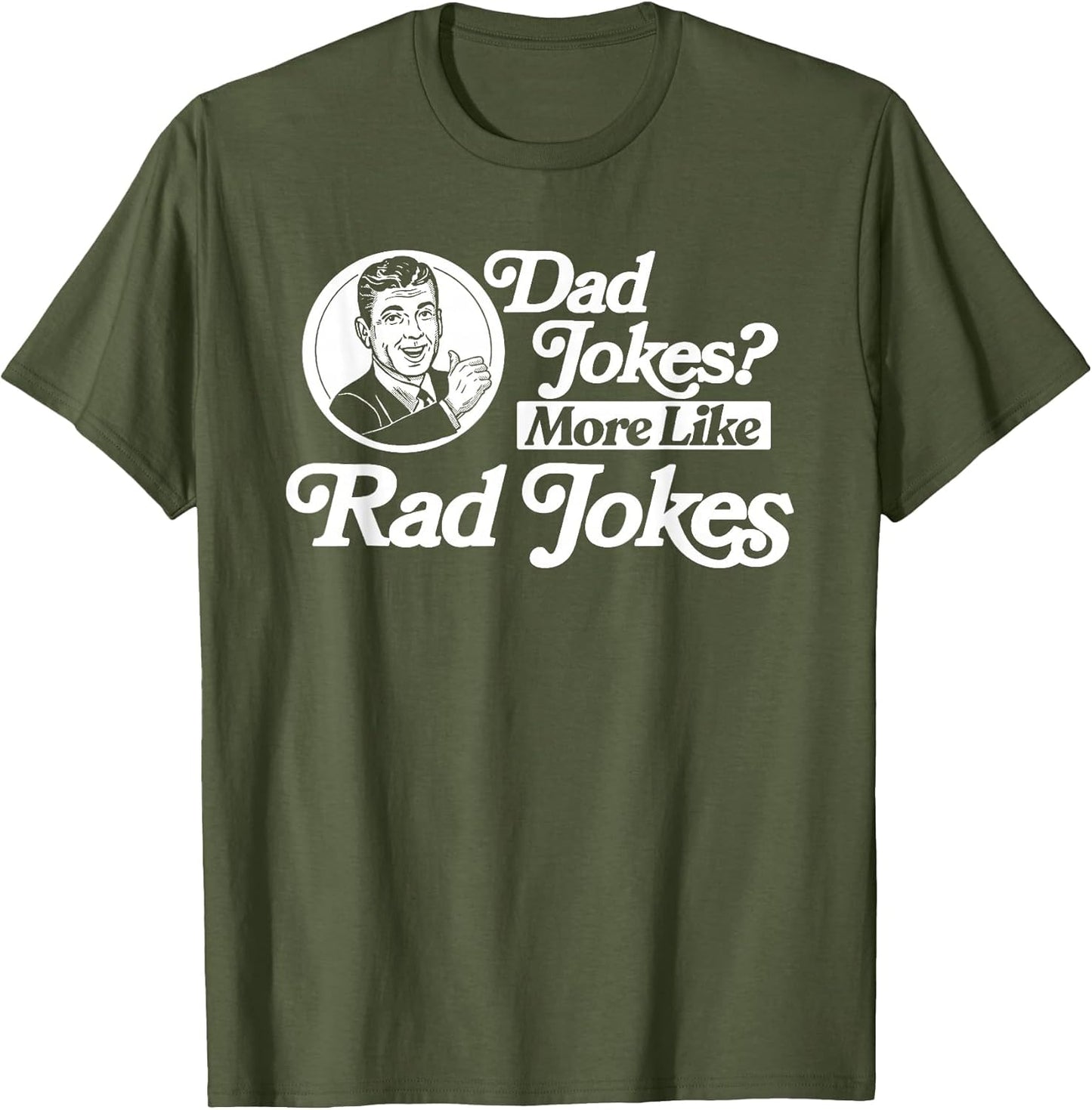 Dad Jokes More Like Rad Jokes! Funny Fathers Day Retro