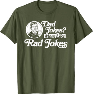 Dad Jokes More Like Rad Jokes! Funny Fathers Day Retro