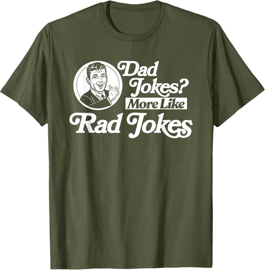 Dad Jokes More Like Rad Jokes! Funny Fathers Day Retro