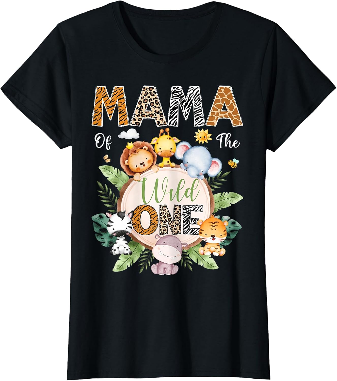 Mama of The Wild One 1St Birthday Safari Jungle Animal
