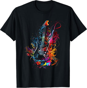 Electric Guitar Design Colorful Musician Guitar Gift GUI