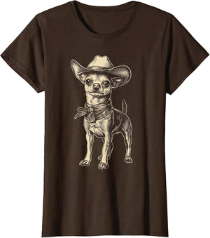 Chihuahua Wearing Cowboy Hat Funny Western Dog Mom Dad
