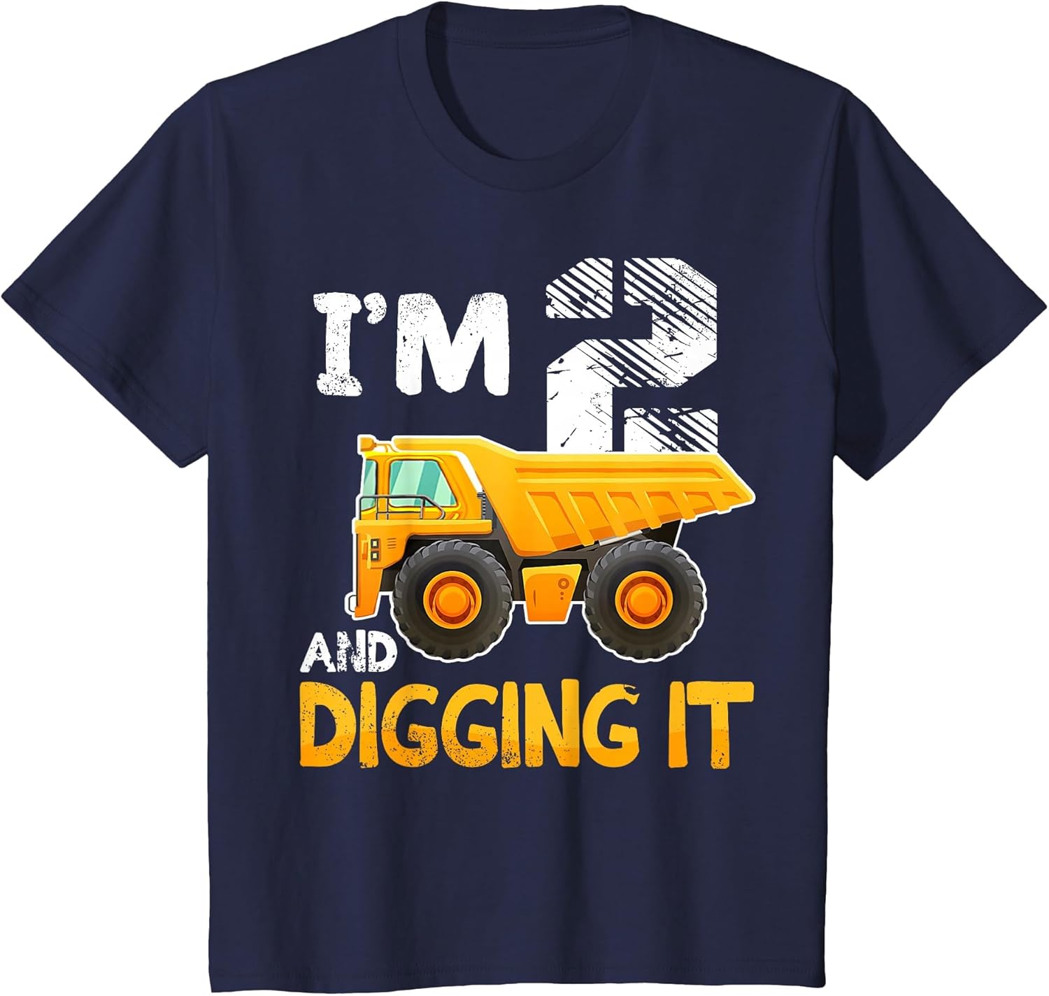 Kids Two 2yr 2nd Birthday Boy Construction Truck 2 Years Old Boys