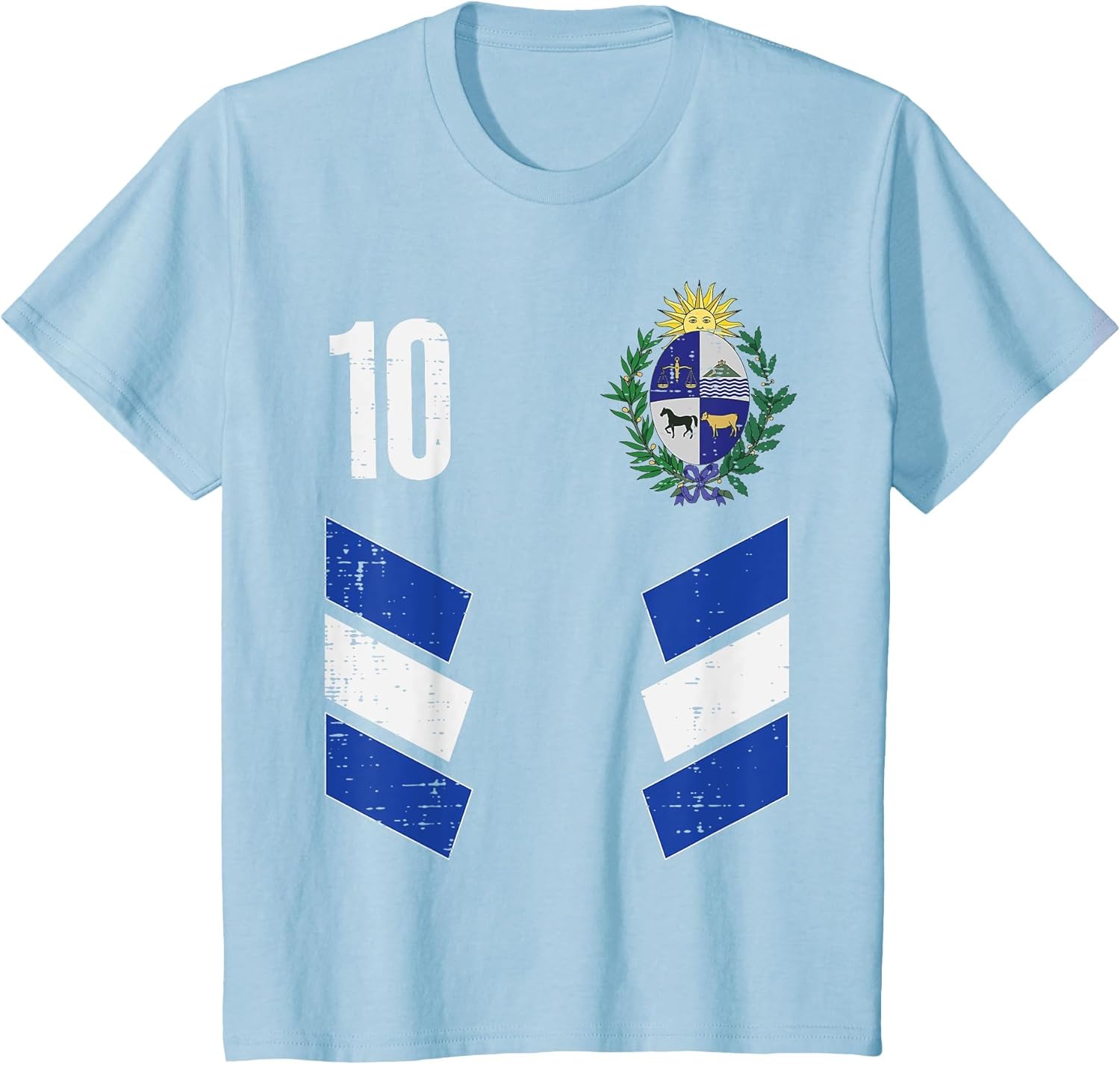 Uruguay Flag Number 10 Soccer Fan Men Women Kids Boys Girls