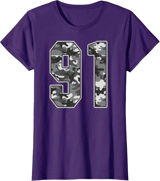 Camo #91 Jersey Number 91 Uniform Fan Favorite Player