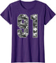 Camo #91 Jersey Number 91 Uniform Fan Favorite Player