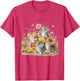 Floral Vintage Aesthetic Painted Kittens and Pressed Flower