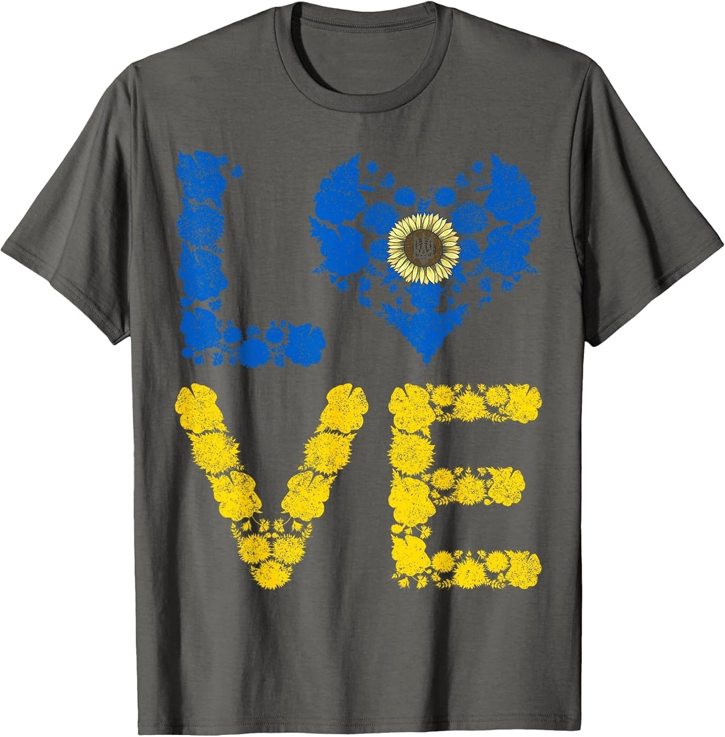 Love Ukraine Shirt Sunflower Heart Ukrainians Ukrainian Flag
