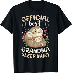 Official Best Grandma Sleep Shirt, Mother's Day Cute Sloths