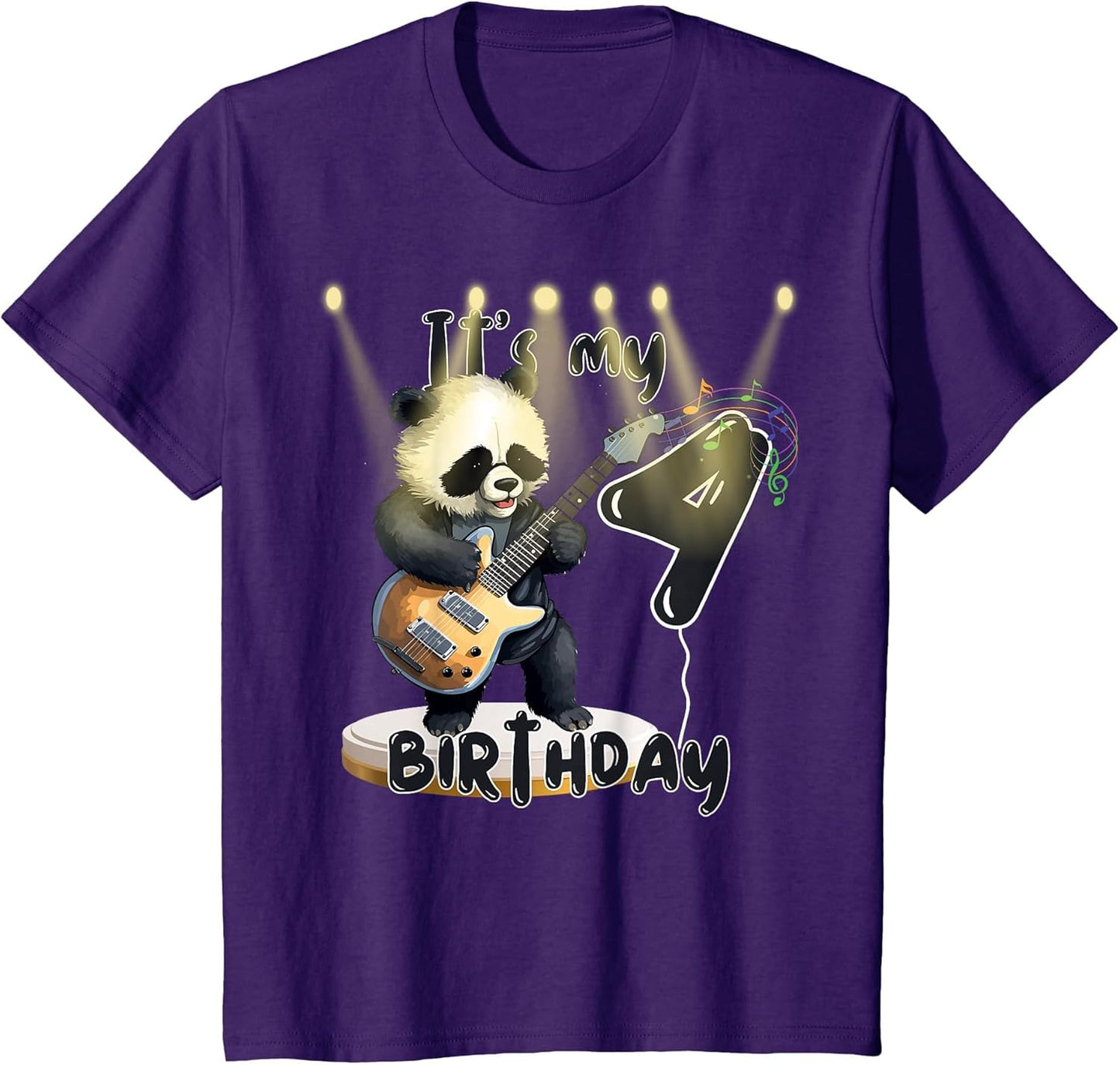 Children's Fashion Panda Bear 4th Birthday It's My Birthday