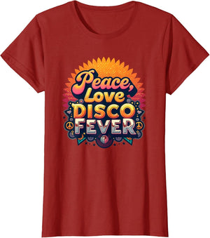Peace Love Disco Fever Retro 70s Design