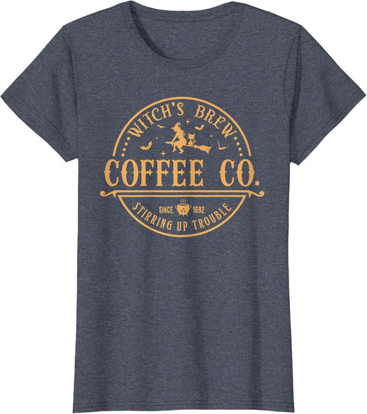 Witch's Brew Coffee Co Stirring Up Trouble Funny Halloween
