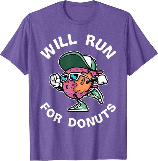 Runner Will Run for Donuts Funny Runner Marathon Running