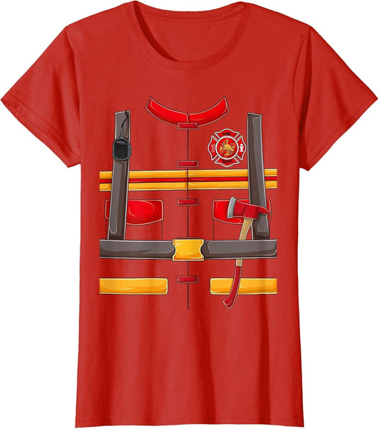 Firefighter Fireman Halloween Costume for Boys Kids Men DIY