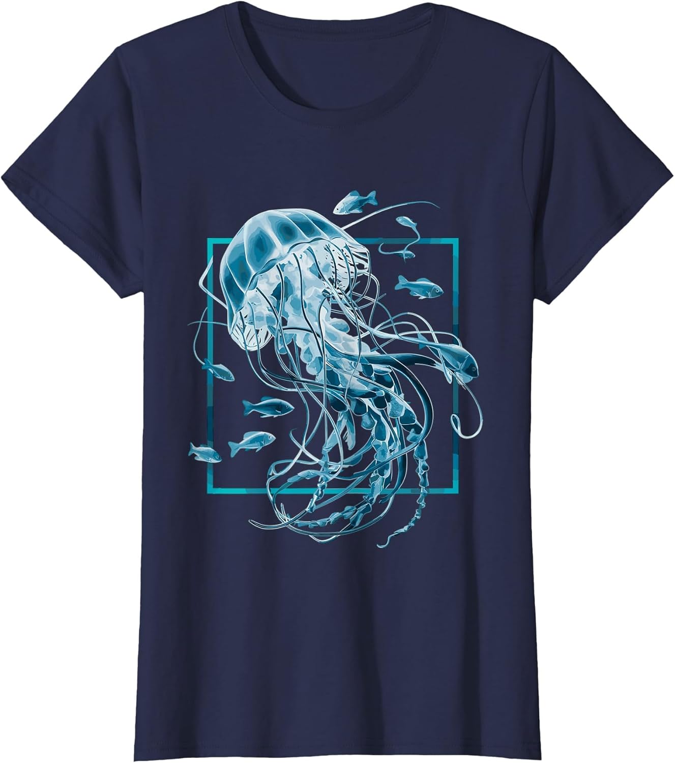 Jellyfish and Fishes in Sea