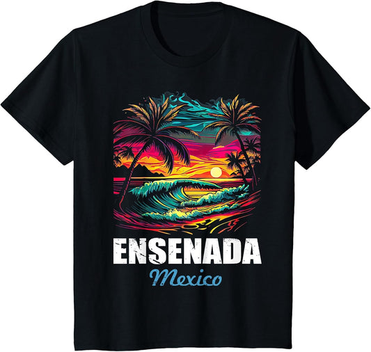 Retro Ensenada Mexico Sunset Vintage Vacation Souvenir
