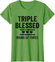 Triple Blessed Mama of Three Boys Girls Kids Blessed Mom