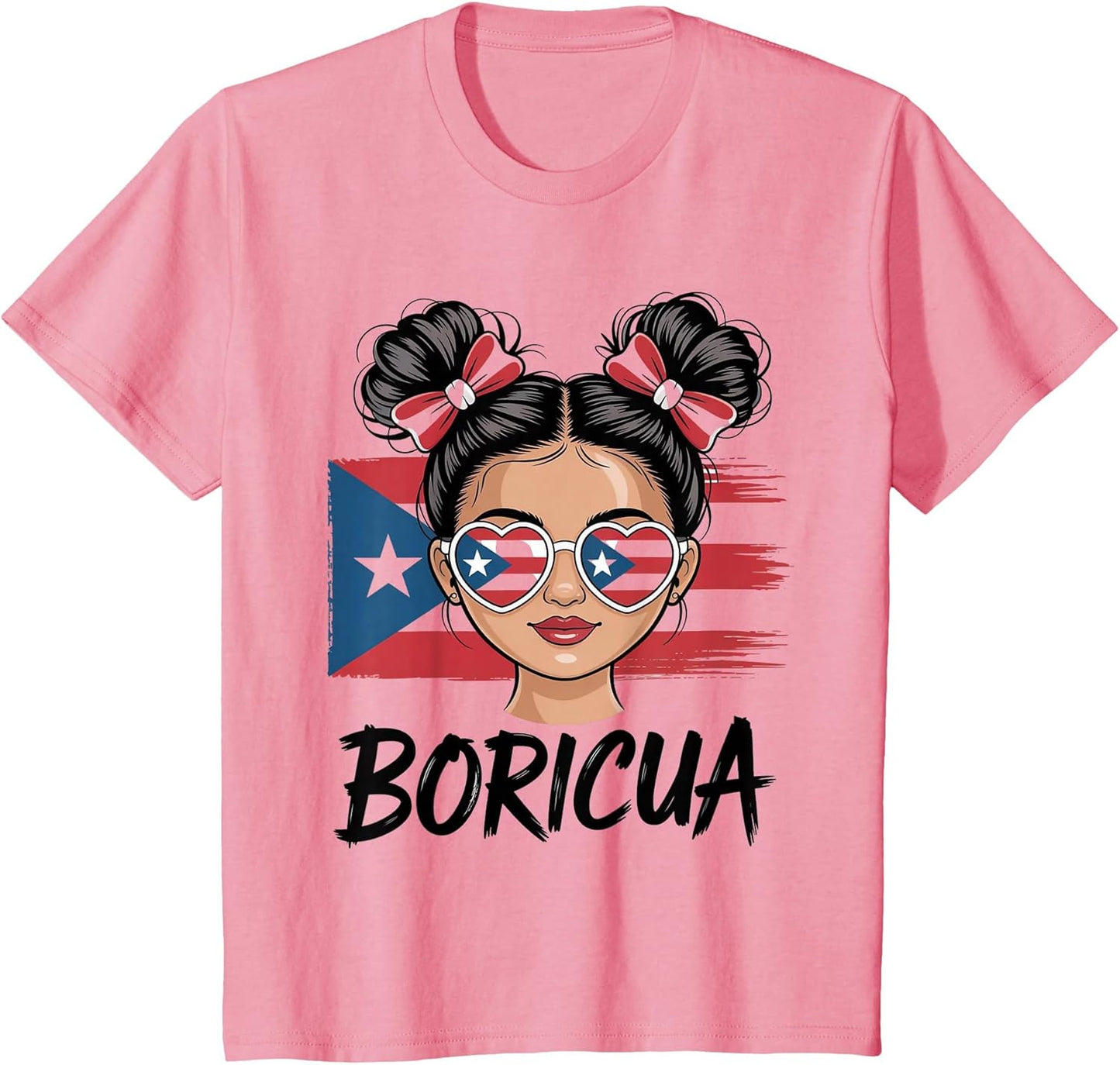 Puerto Rico Hispanic Heritage Messy Bun Puerto Rican Girls
