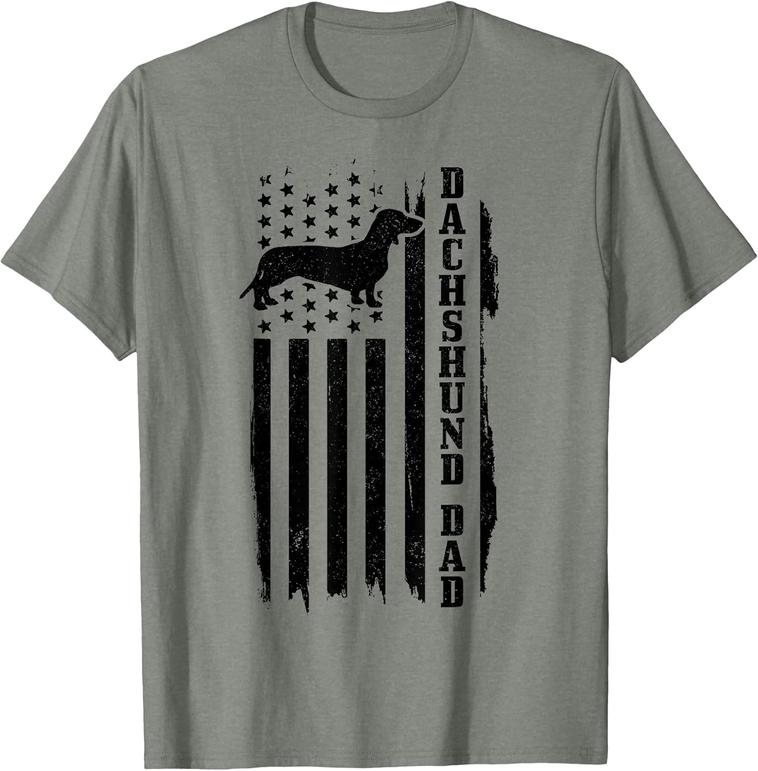 Dachshund Dad Vintage American Flag