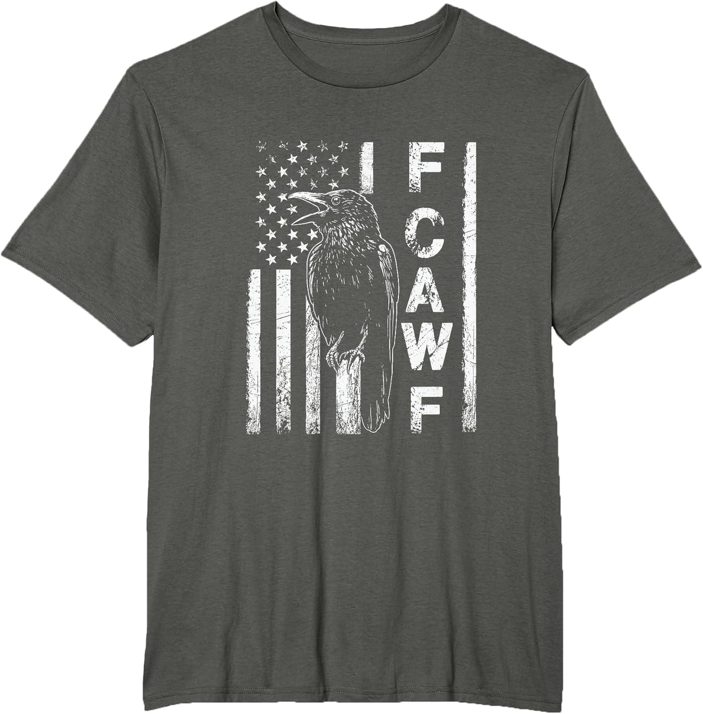 Funny F CAW F Crow with USA Flag