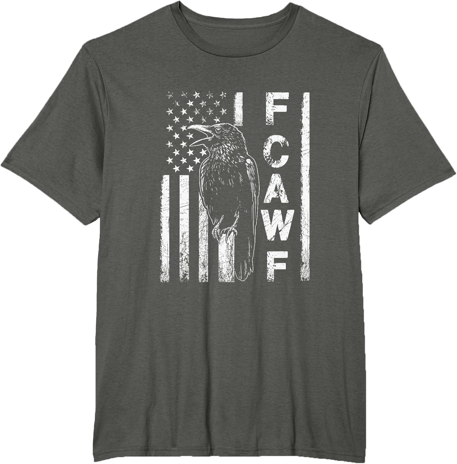 Funny F CAW F Crow with USA Flag