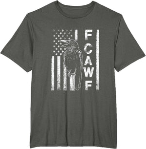 Funny F CAW F Crow with USA Flag