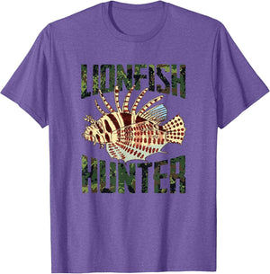 Lionfish Hunter in Green Camo Font with Lionfish Design Cool