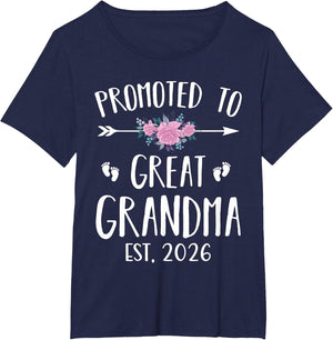 Promoted to Great Grandma Est 2026 New Great Grandmother