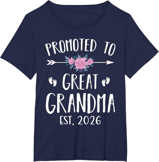 Promoted to Great Grandma Est 2026 New Great Grandmother