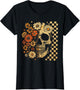 Floral Skull Grunge Retro Aesthetic Design